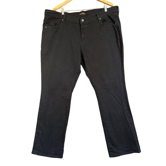 Old Navy Jeans Womens 20 Black The Flirt Wide Leg Boot Cut Stretch Denim - Picture 1 of 11